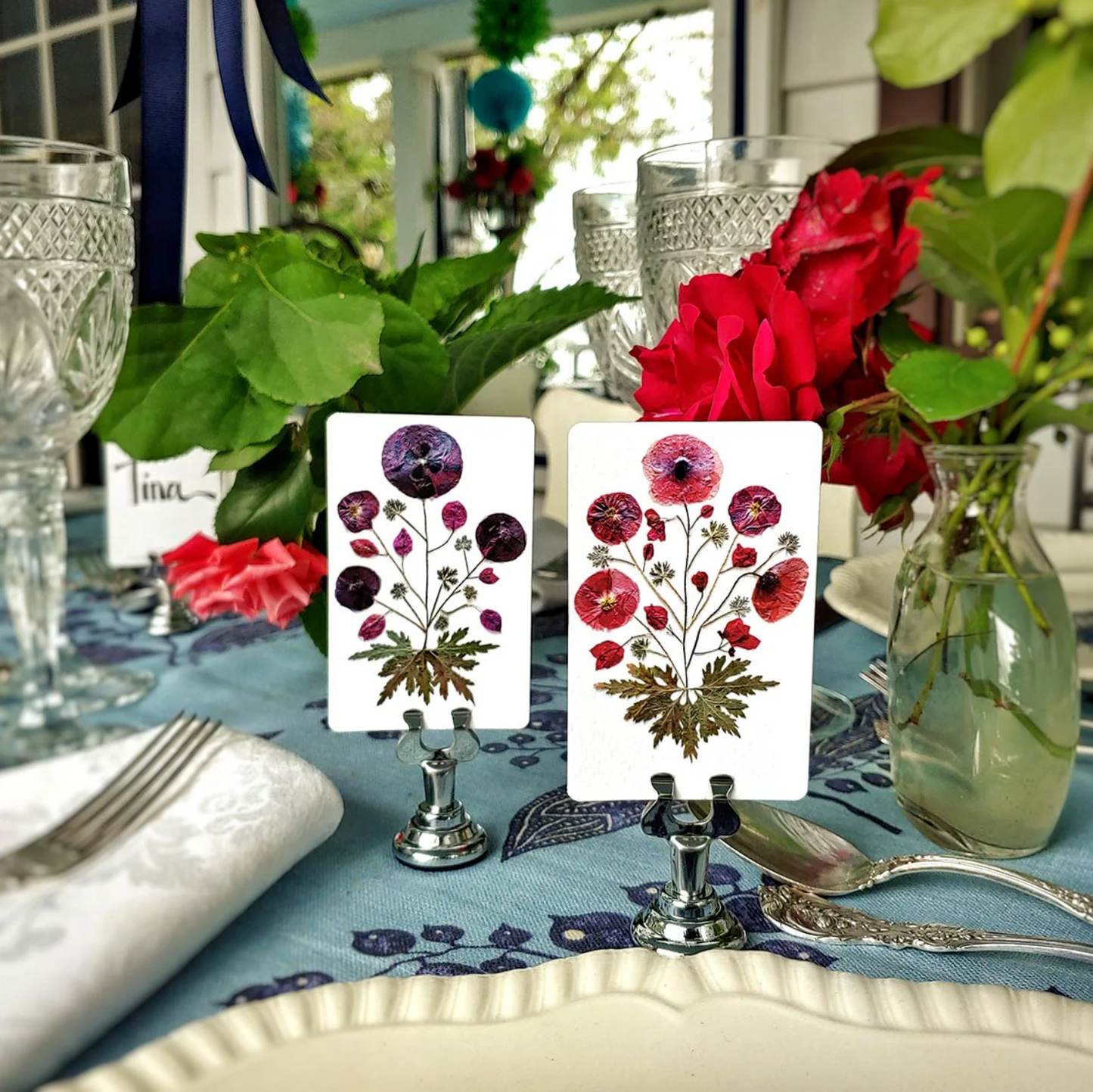 "Pressed Poppies" Place Cards