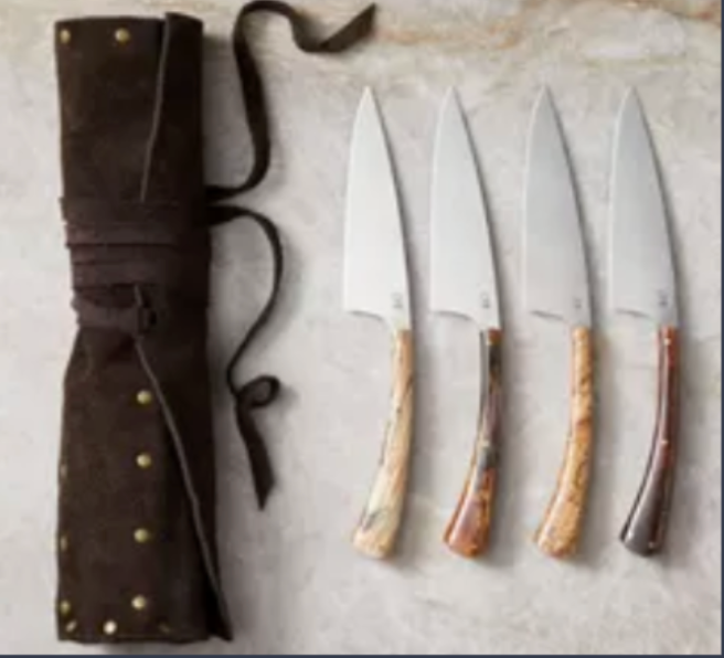 Handmade Steak Knife Set of 4 - Light Maple