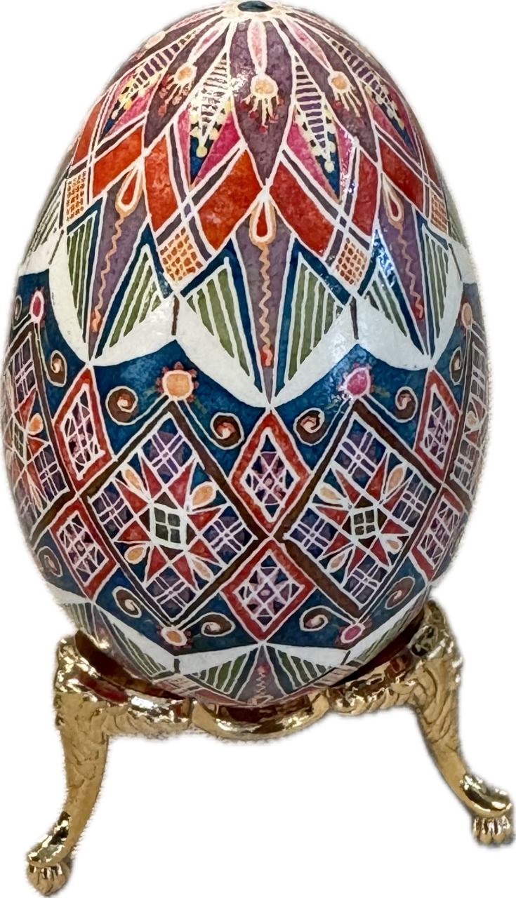 "Floret" Hand painted Goose Egg