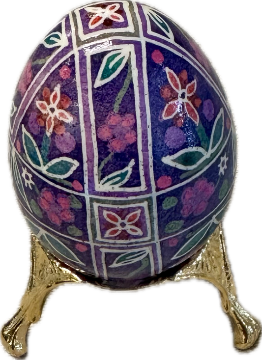 "Willa" Hand painted Bantam Chicken Egg