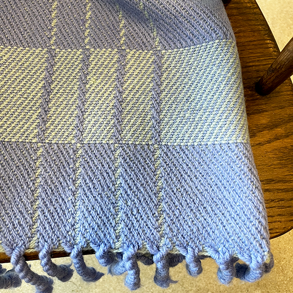 Blue and Aqua Wool Throw
