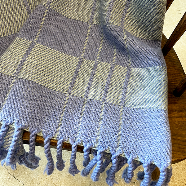 Blue and Aqua Wool Throw