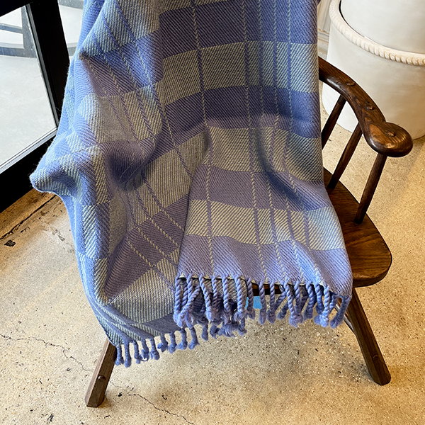 Blue and Aqua Wool Throw