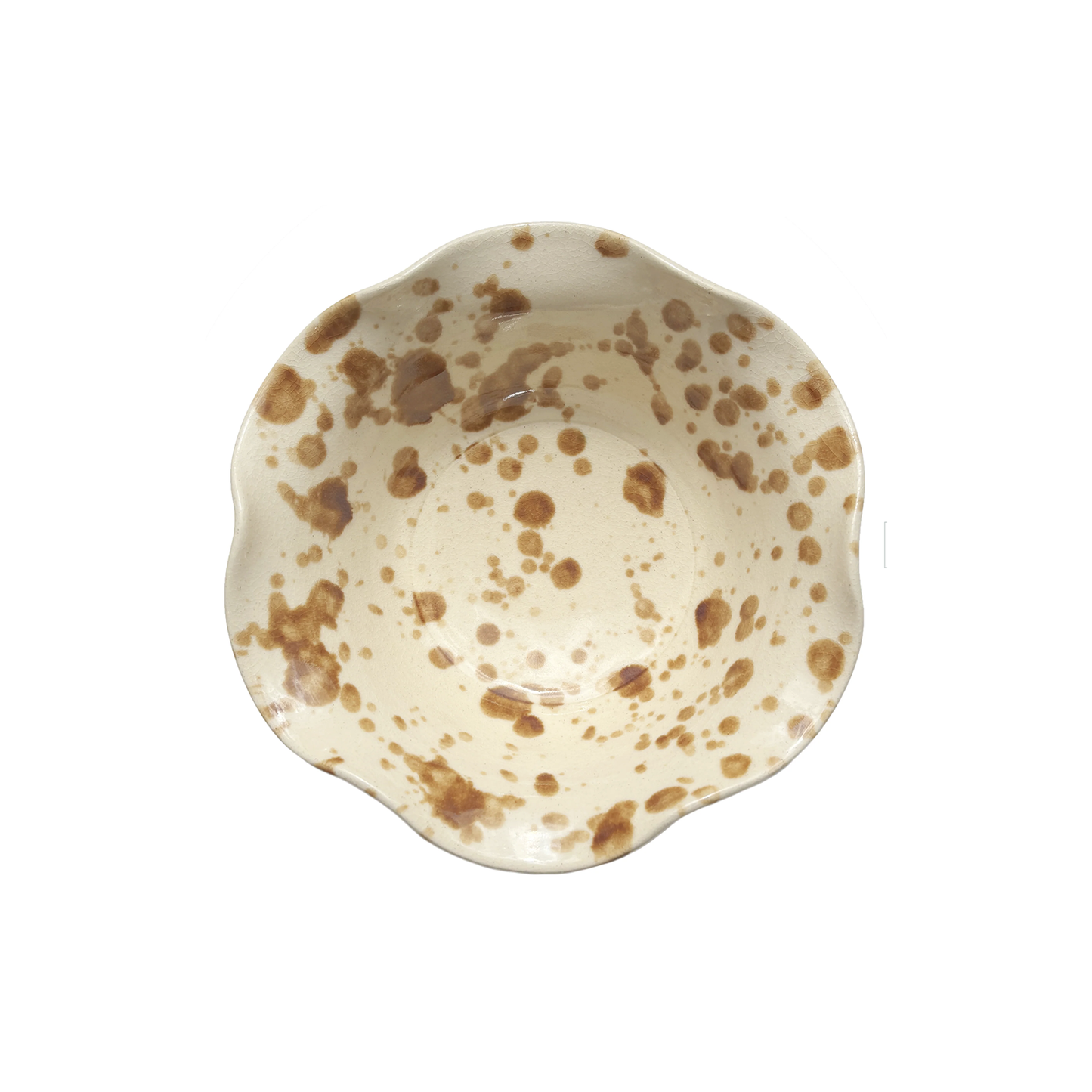 Trinket Bowl in Ivory/Umber - 6"