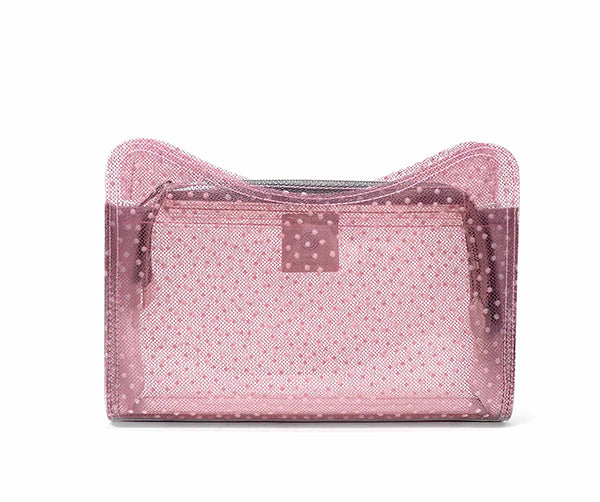 Jeffy Clutch in Pink Tulle PVC