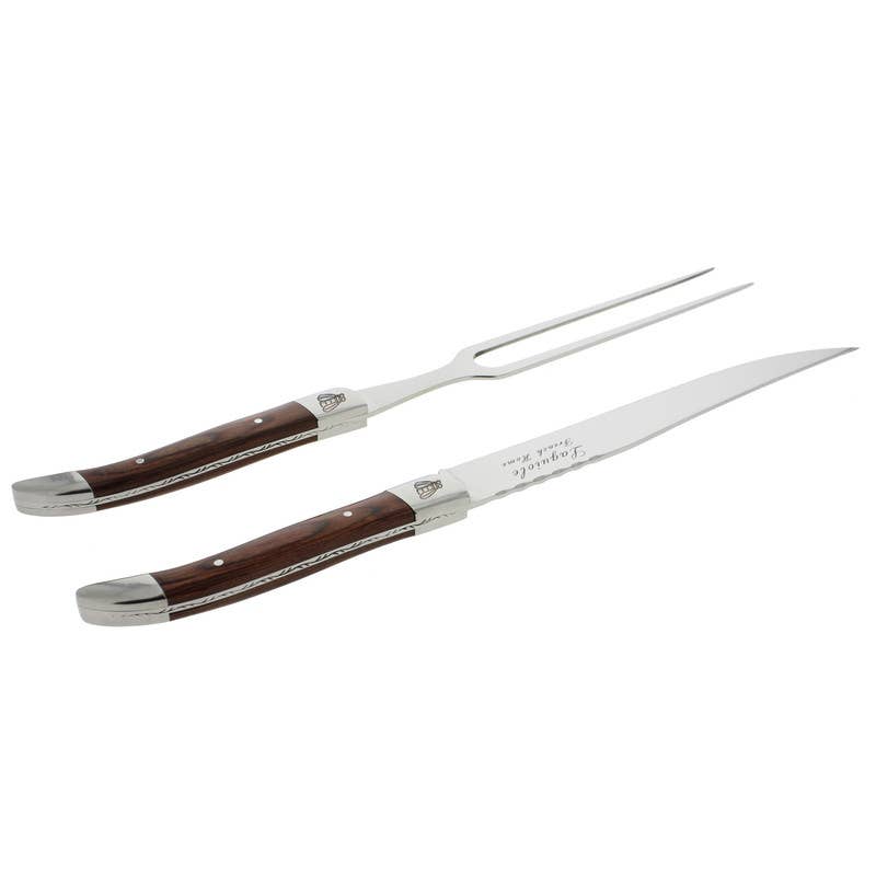 Pakkawood Carving Knife and Fork Set