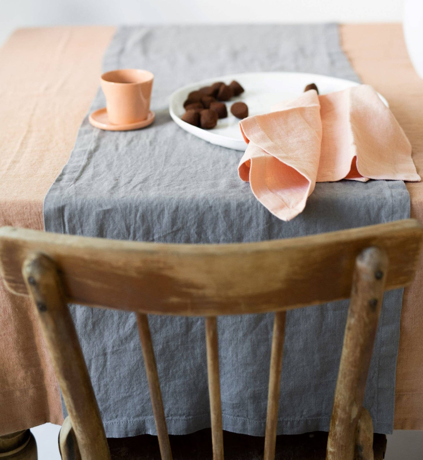 Ash Linen Table Runner: 16"x59" | 40x150 cm