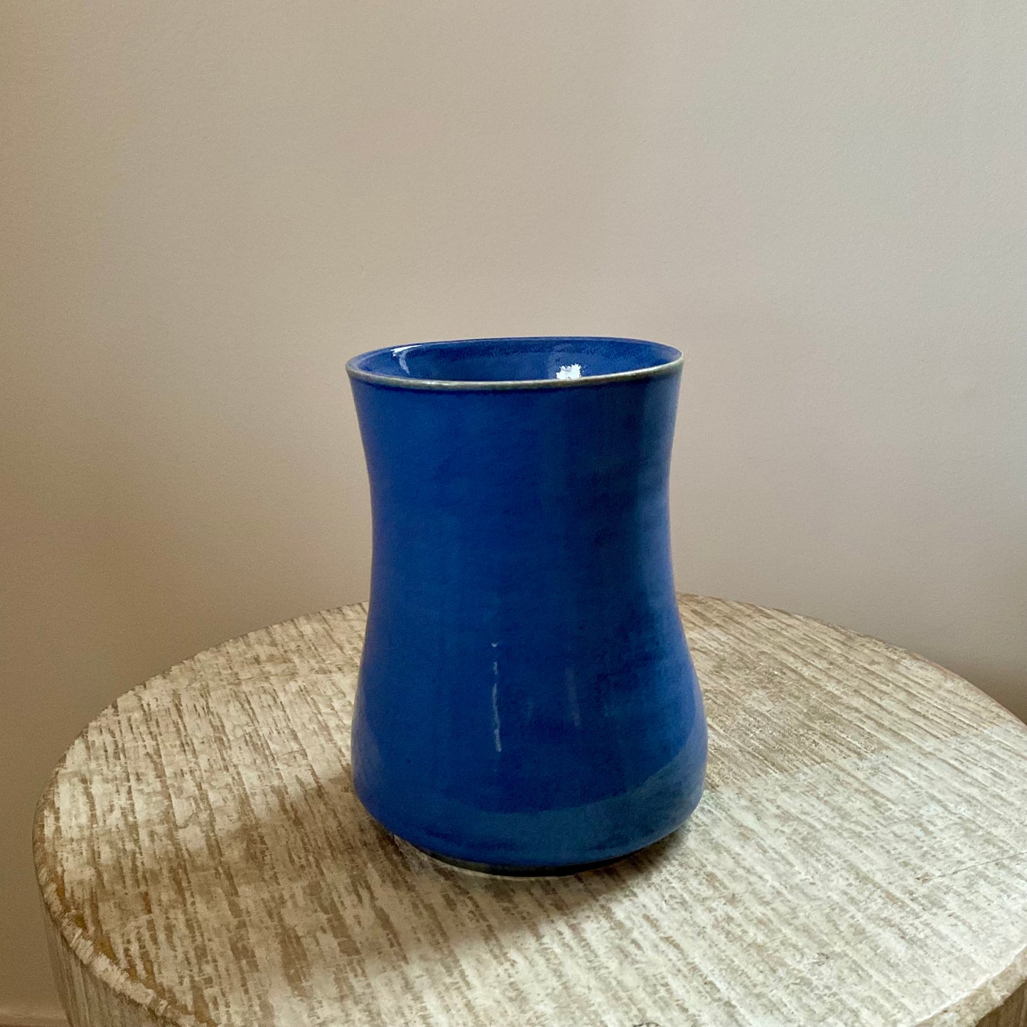 Blue Hourglass Vase