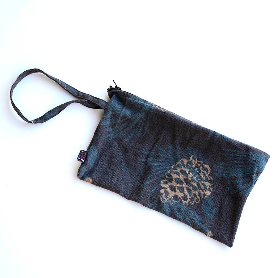 Stocking Stuffers | Block Print Purple Hand Clutch - Pine