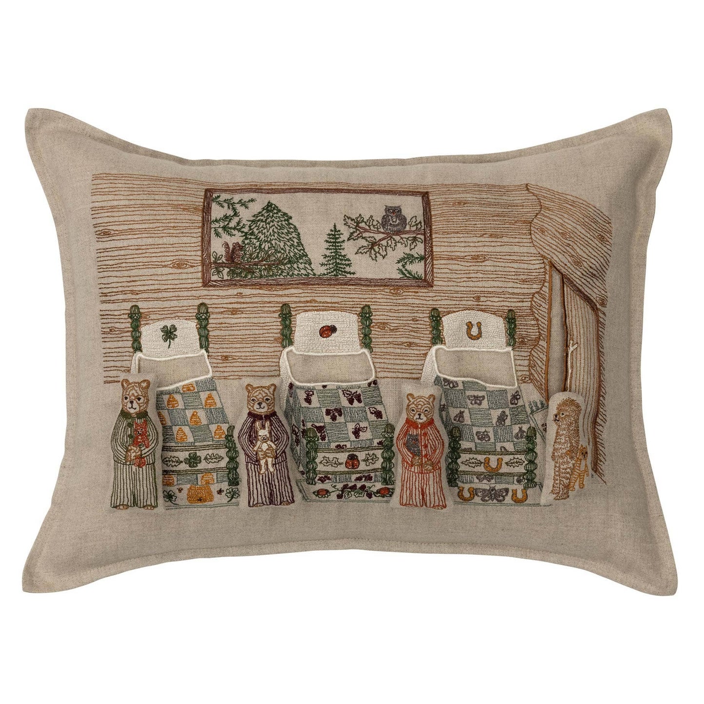 Three Little Bears Pocket Pillow
