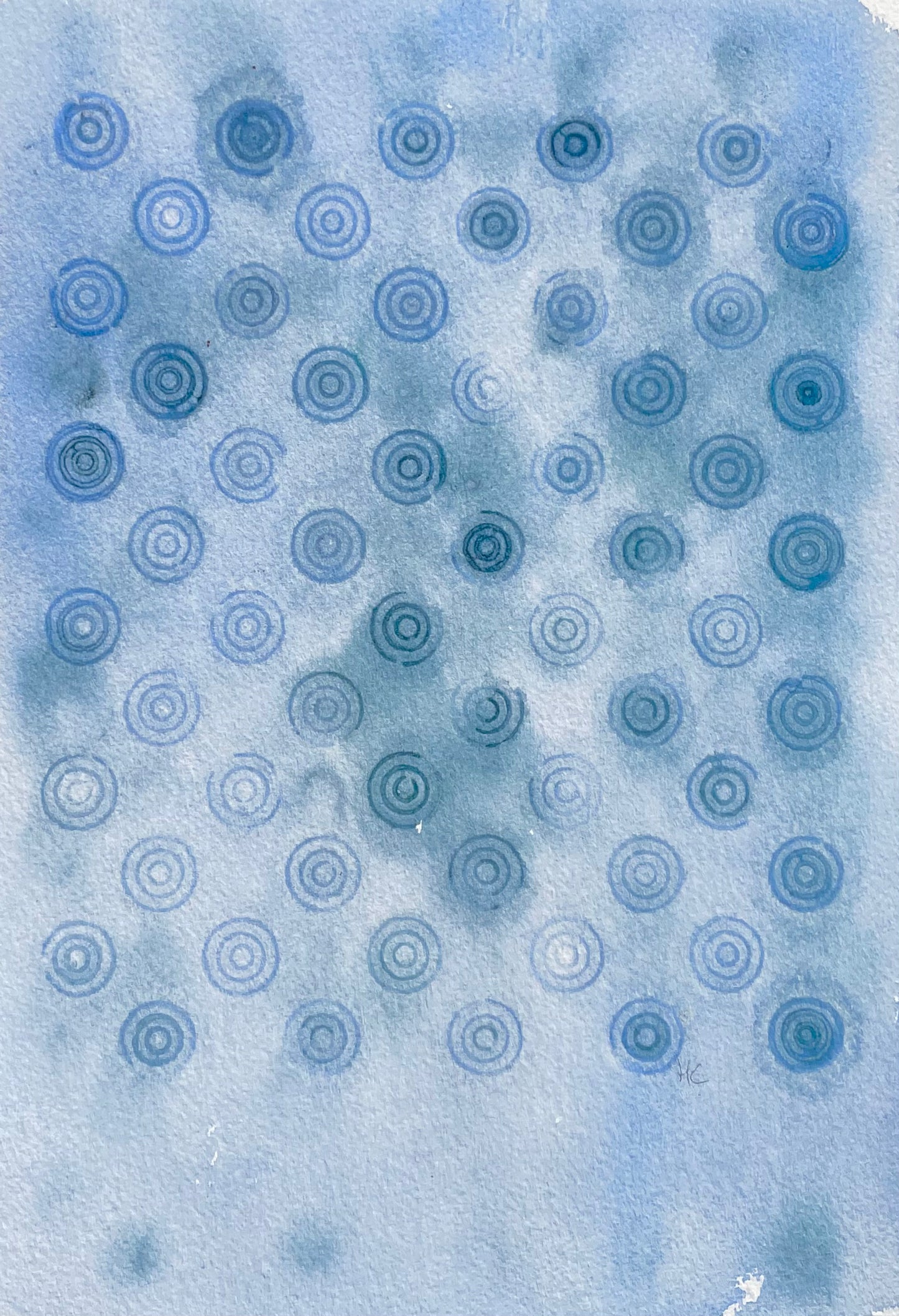 Light Steel Blue "Dots" in Blue Hilary Cooper
