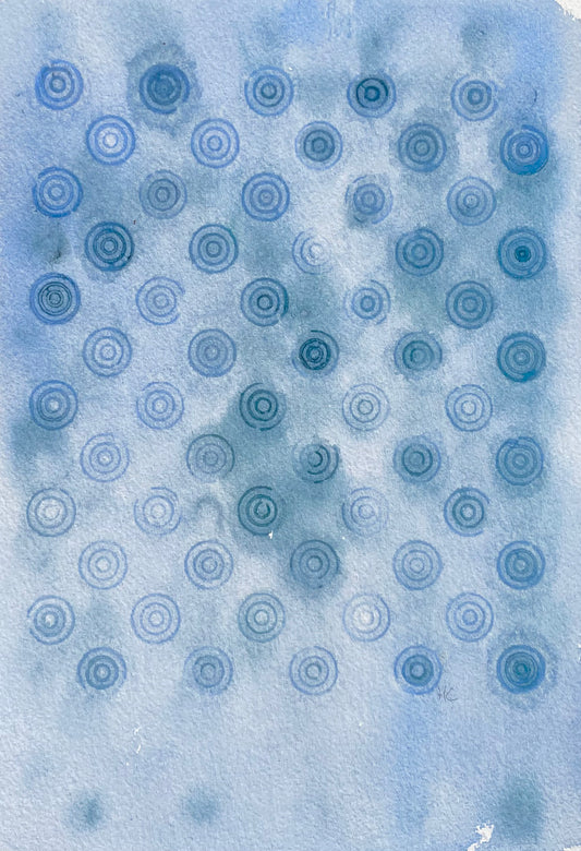 Light Steel Blue "Dots" in Blue Hilary Cooper