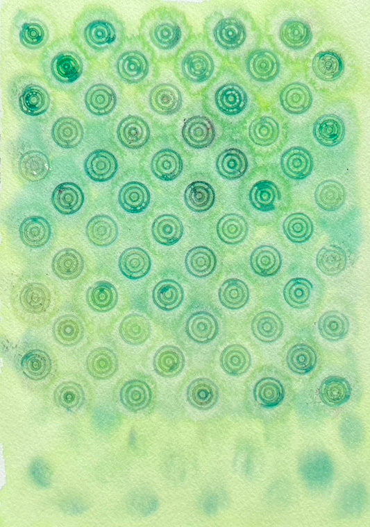 Pale Green "Dots" in Green Hilary Cooper