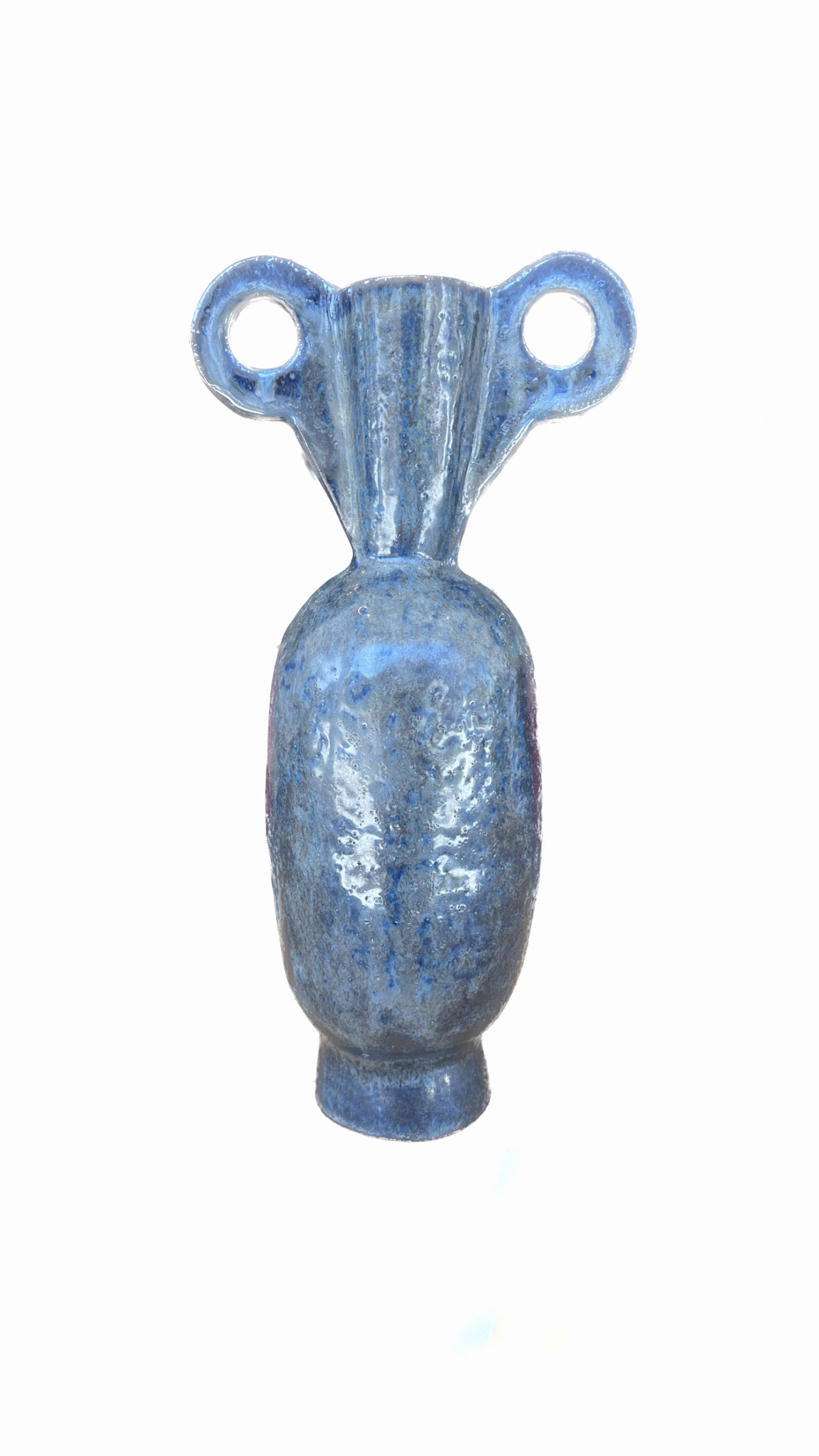 Claude Renaud Bottleneck Vase in Midnight w Handles