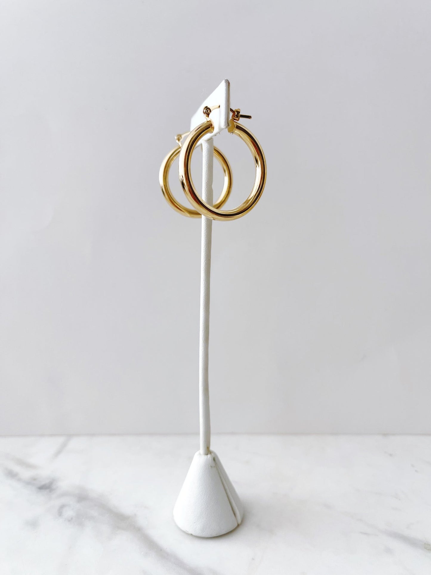 Light Gray Thick Hoop Earring Alibi NYC