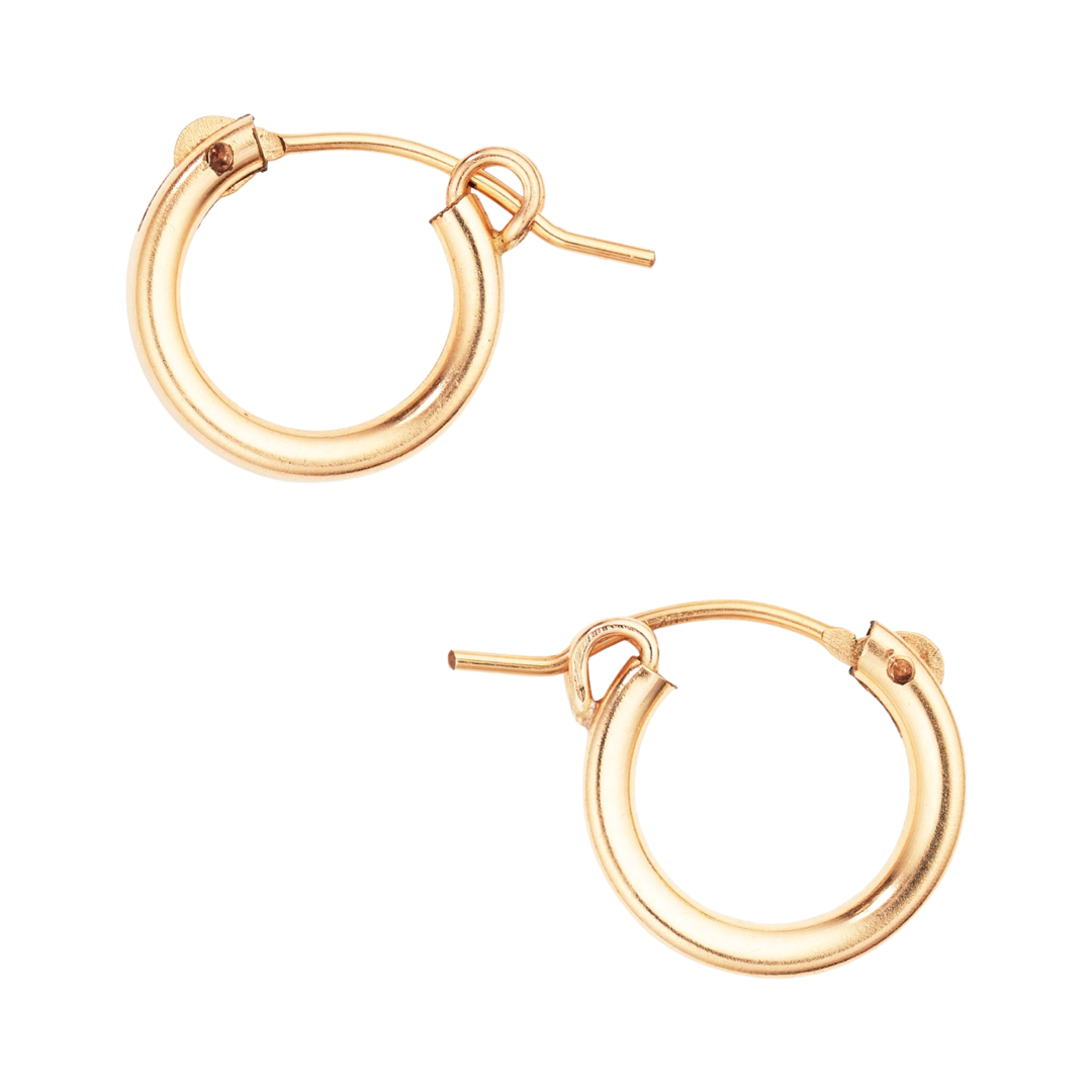 Wheat Mini "Huggie" Hoop Earring Adelaide Harris