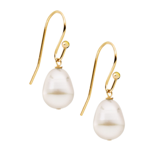 Antique White White Freshwater Pearl with 14K Gold Filled Earring Wire Adelaide Harris