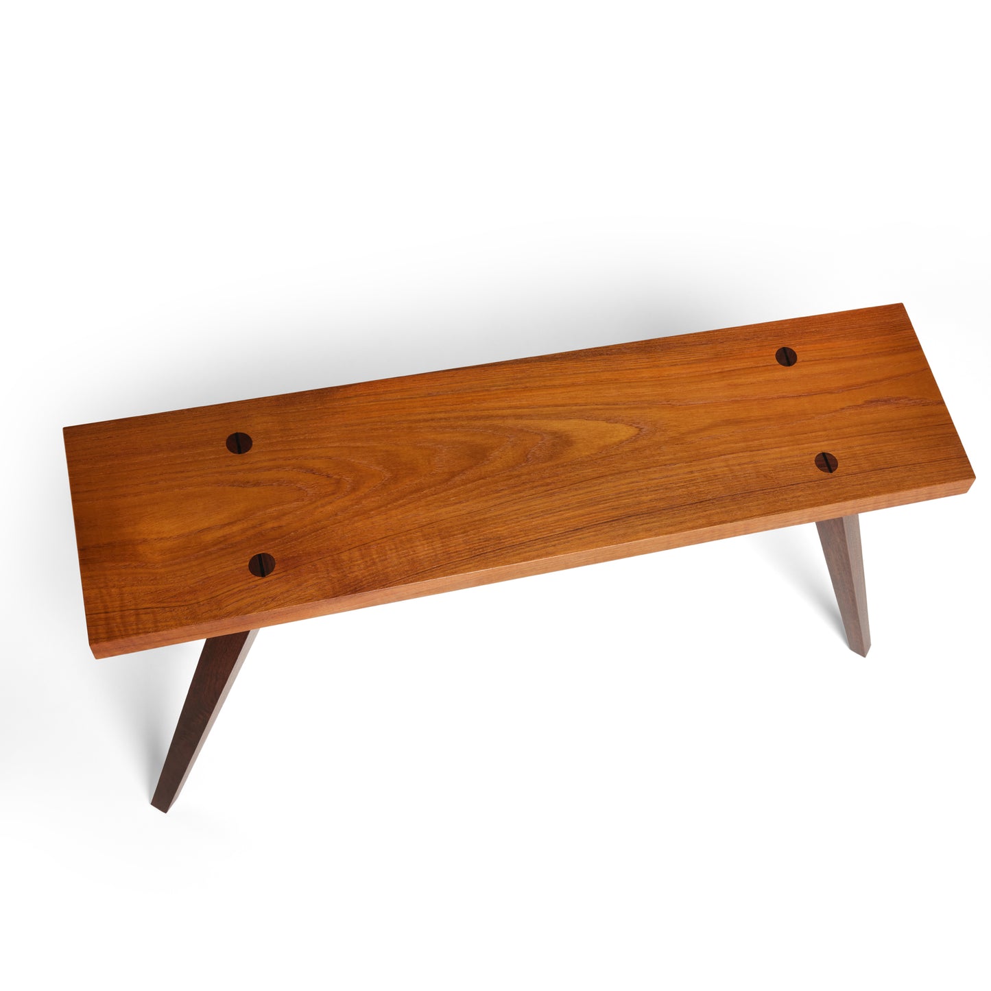 White Smoke Teak & Walnut Bench Alan Turner