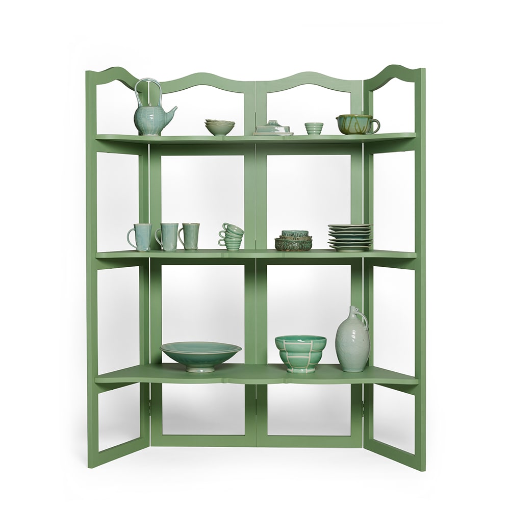 Lavender "Paravent" Foley Green Shelf Alexis Delletery