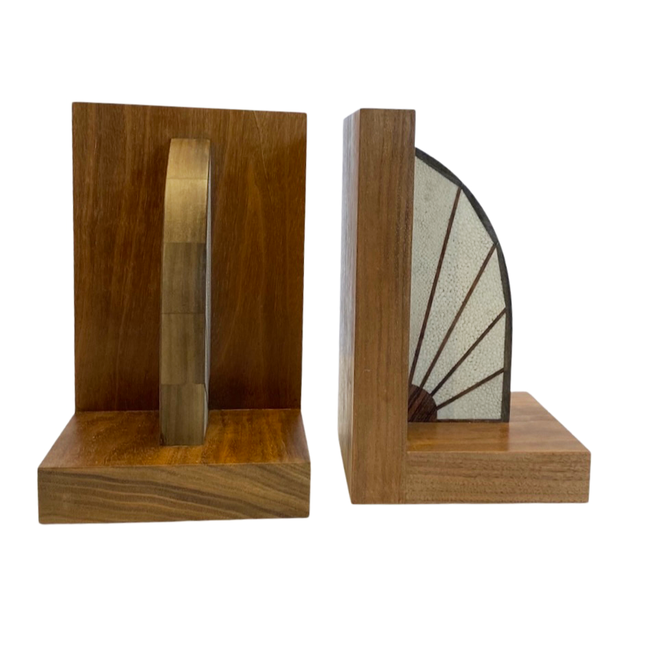 Saddle Brown Walnut Bookends Alexis Delletery