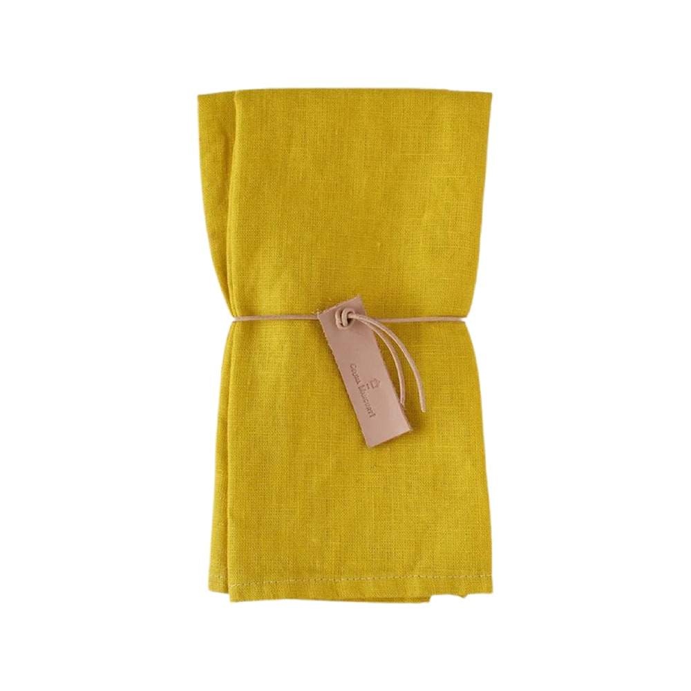 Goldenrod Linen Napkins - Saffron (Set of 2) Celina Mancurti