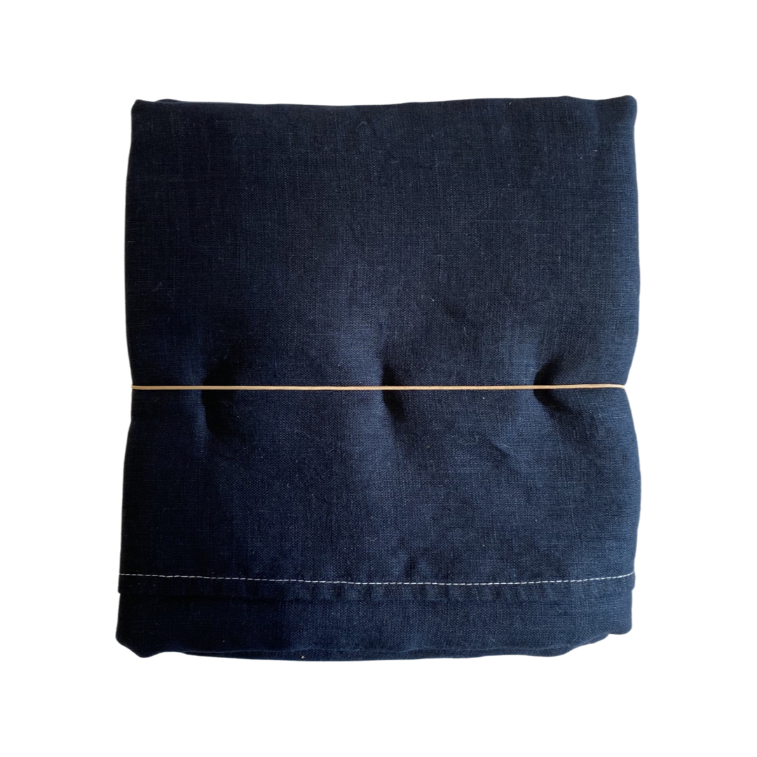 Dark Slate Gray Linen Tablecloth - Navy Blue Celina Mancurti