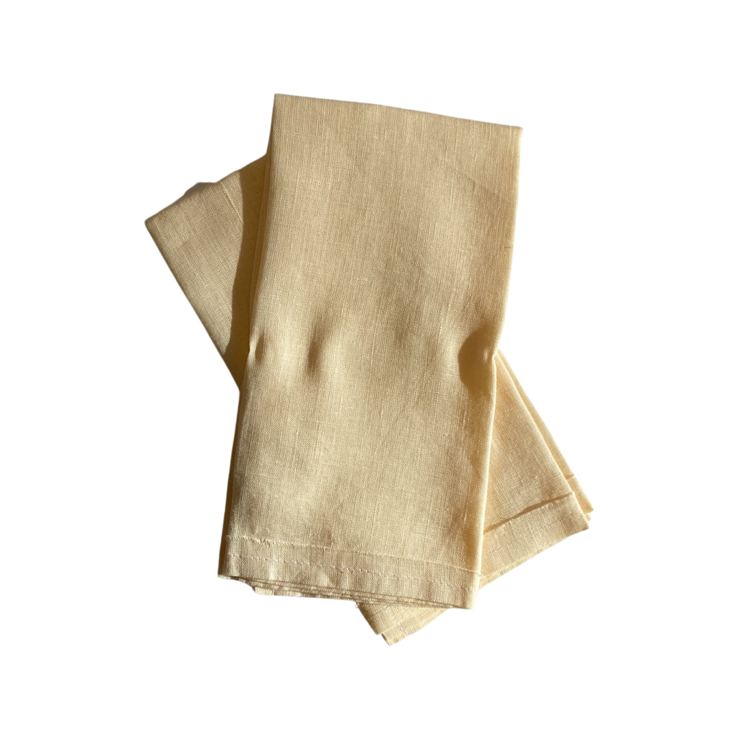 Tan Linen Napkins - Nude (Set of 2) Celina Mancurti
