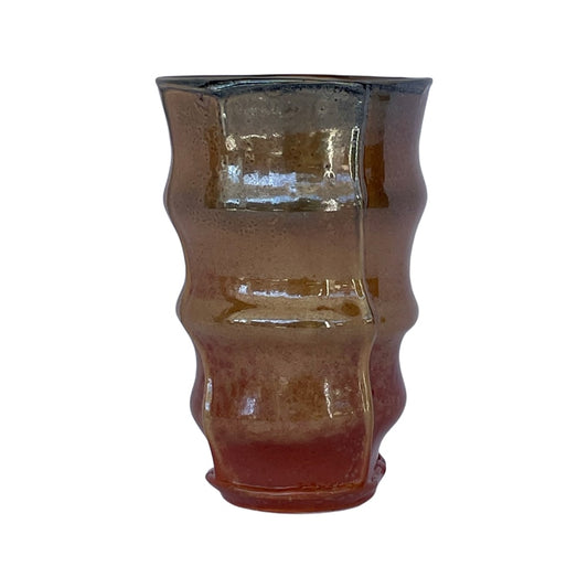 Dark Olive Green Bubble Vase - Glossy Burnt Orange Daniel Bellow