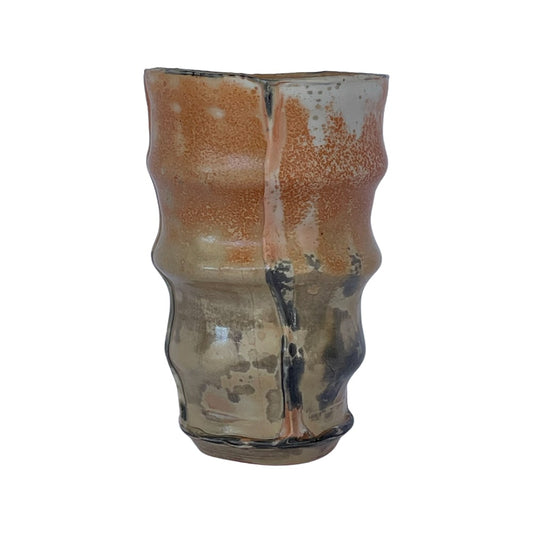 Dim Gray Bubble Vase - Matte Orange with Grey Speckles Daniel Bellow