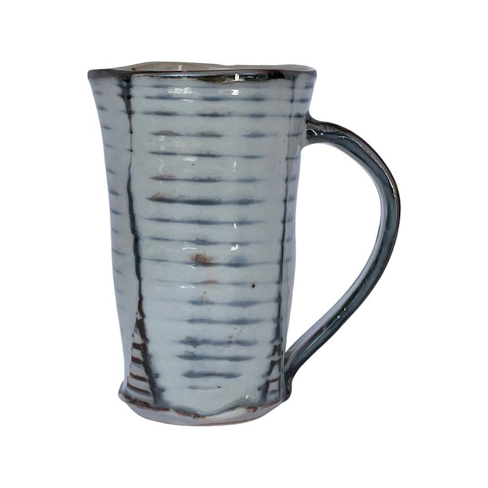 Light Slate Gray Tall Mug - White with Stripes Daniel Bellow