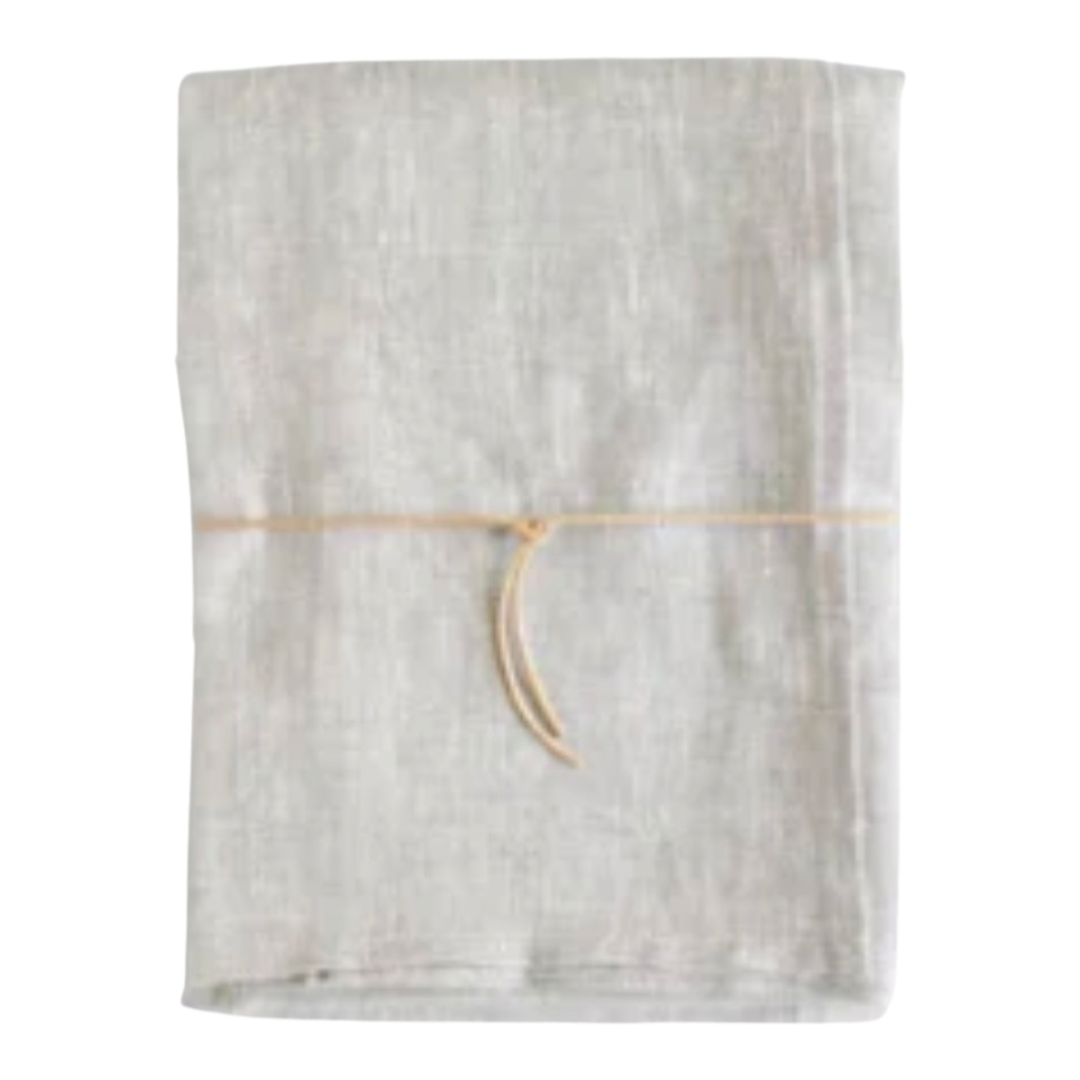 Gray Linen Tablecloth - Oatmeal Celina Mancurti