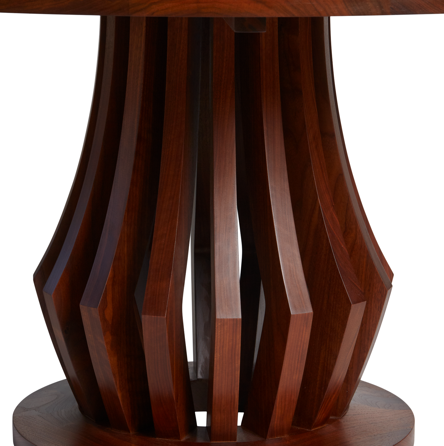 Black Round Walnut Table James Schriber
