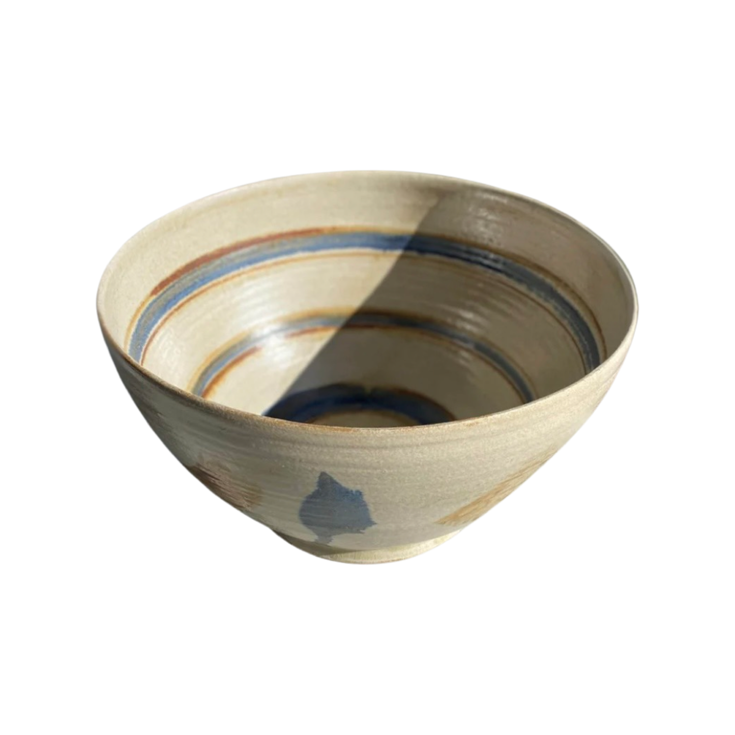 Tan Large Painted Bowl Jane Herold