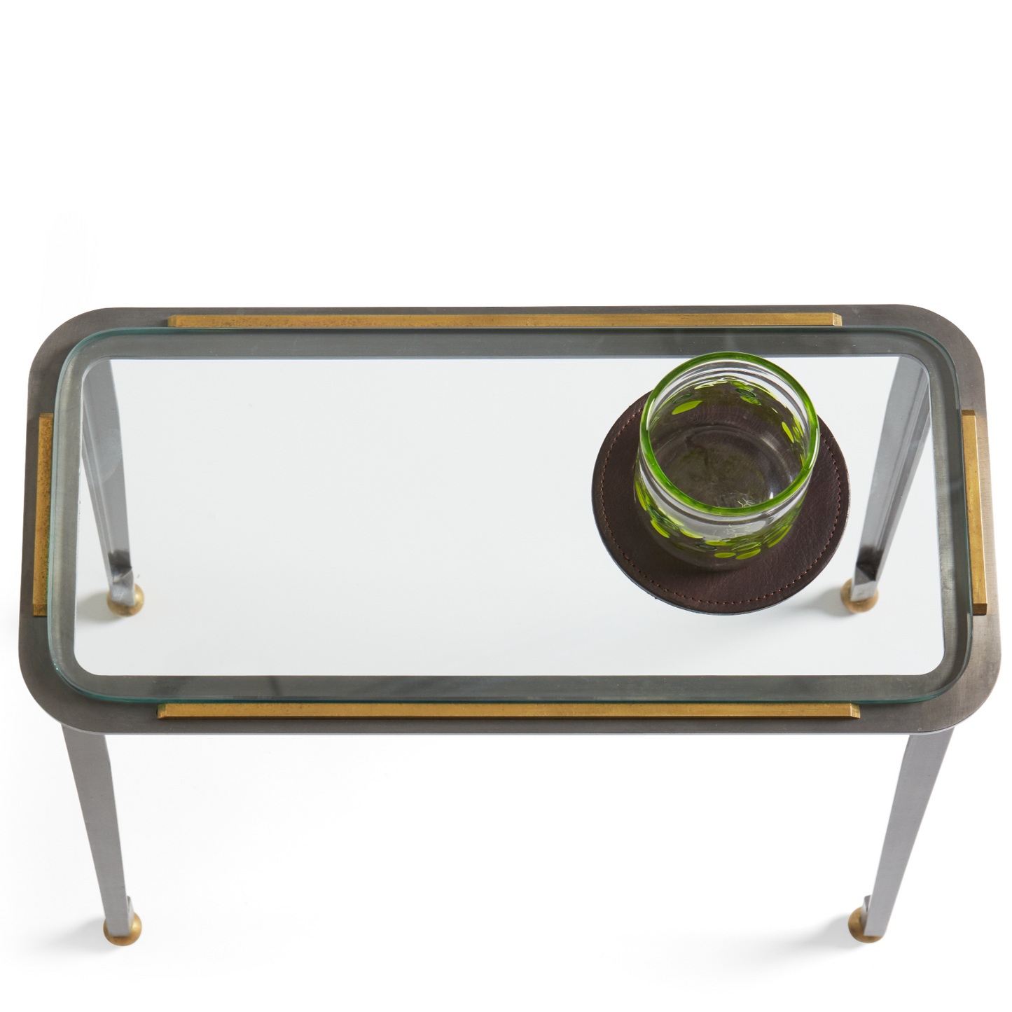 Light Gray Glass Top Rectangle Drinks Table Joseph Stannard