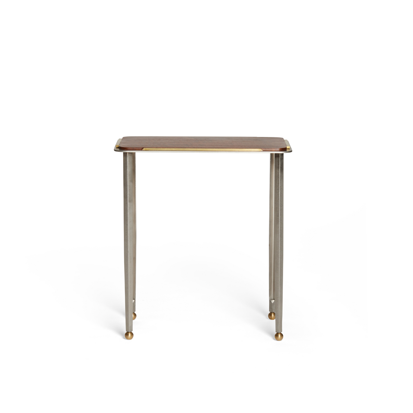 Rosy Brown Steel and Walnut Nesting Tables (set of 3) Joseph Stannard