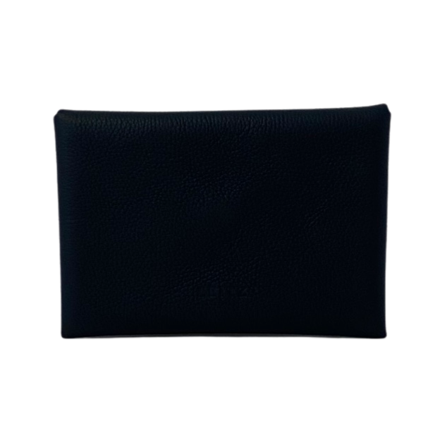 Black Envelope Clutch - Navy Leitz Leather
