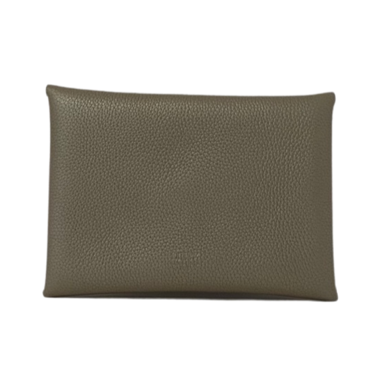 Dim Gray Envelope Clutch - Silver Leitz Leather