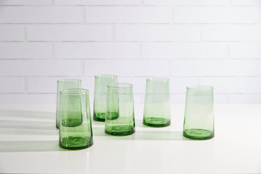 Moroccan Cone Glass - Green