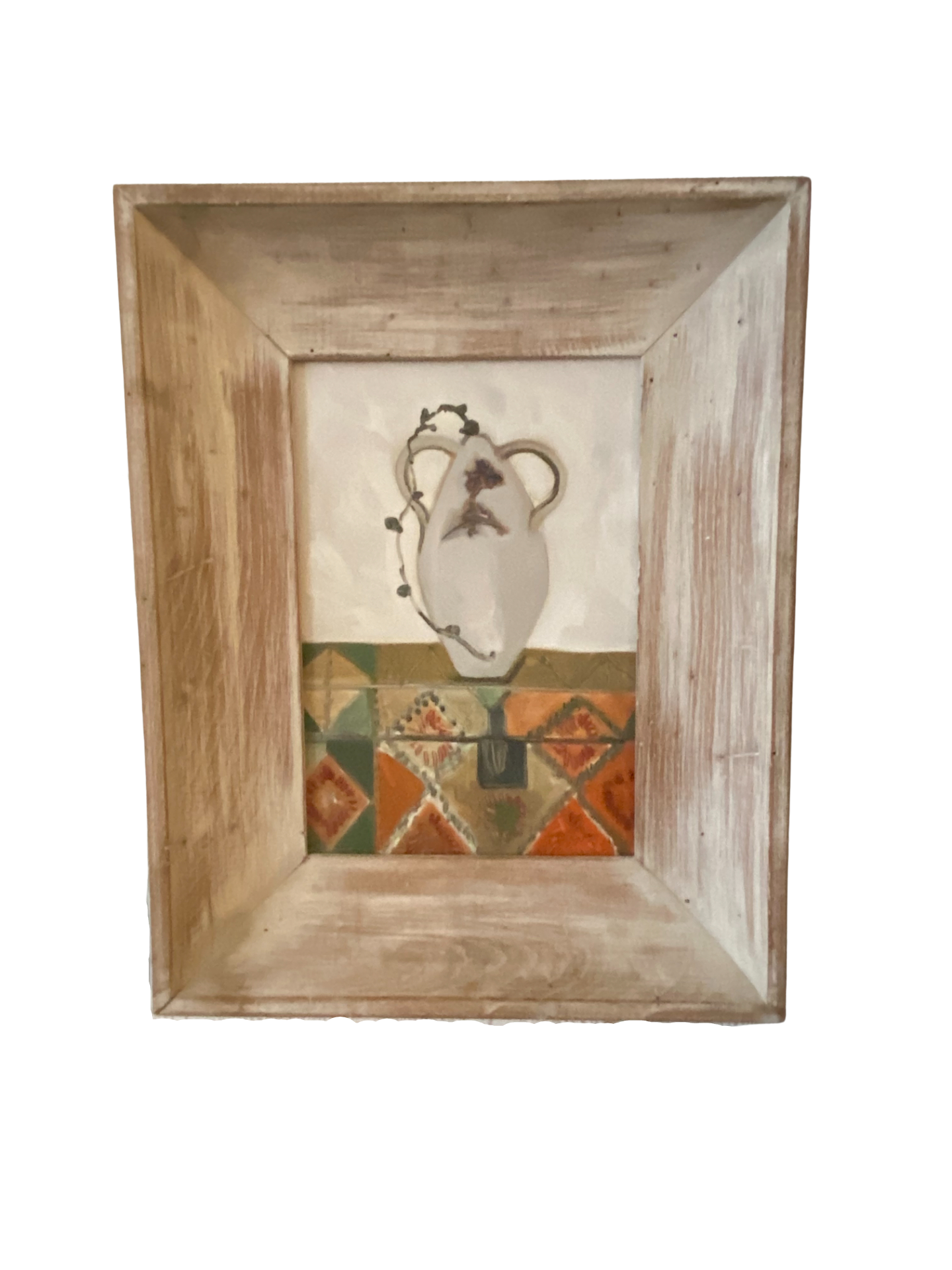 EARTHENWARE JUG ON CHEST