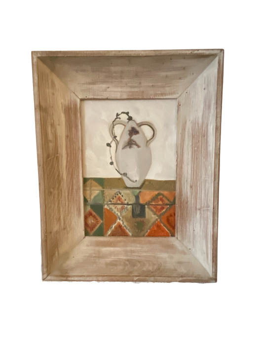 EARTHENWARE JUG ON CHEST