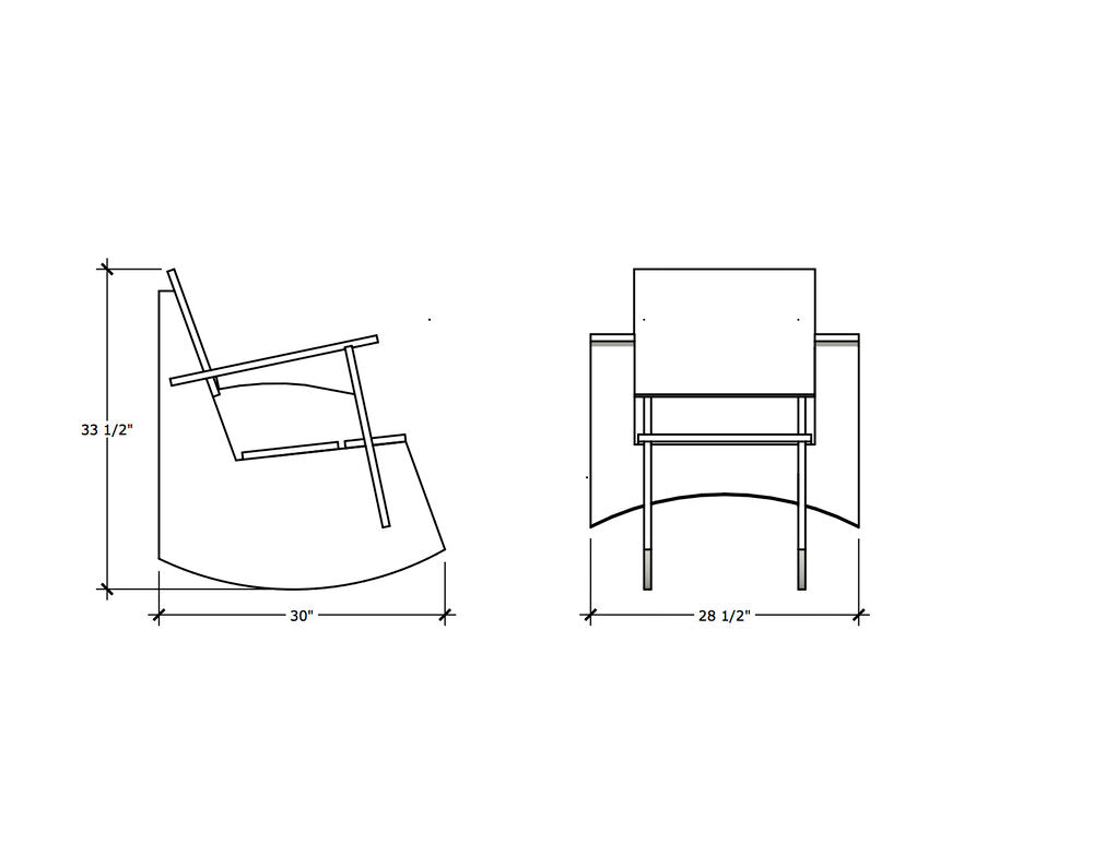 Black Outdoor Rocker - Light Grey FN Furniture