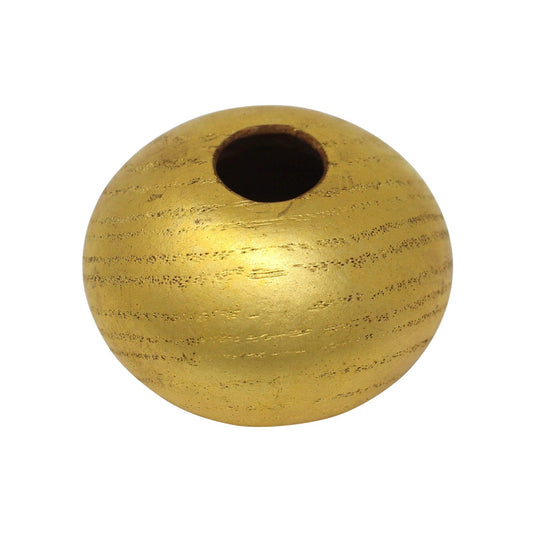 Dark Khaki 24K Gold Leaf Pot Frank Grusauskas