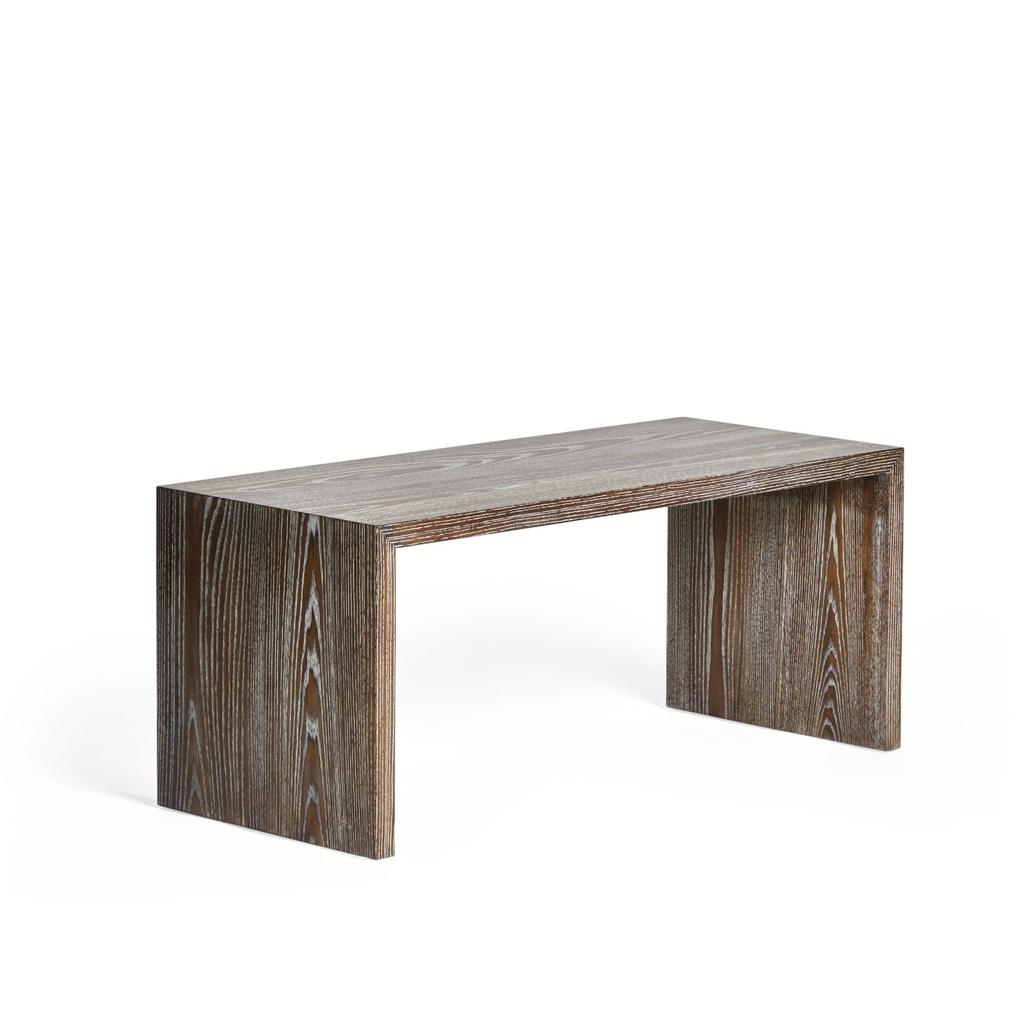Dim Gray Cerused Ash Bench Ian Ingersoll