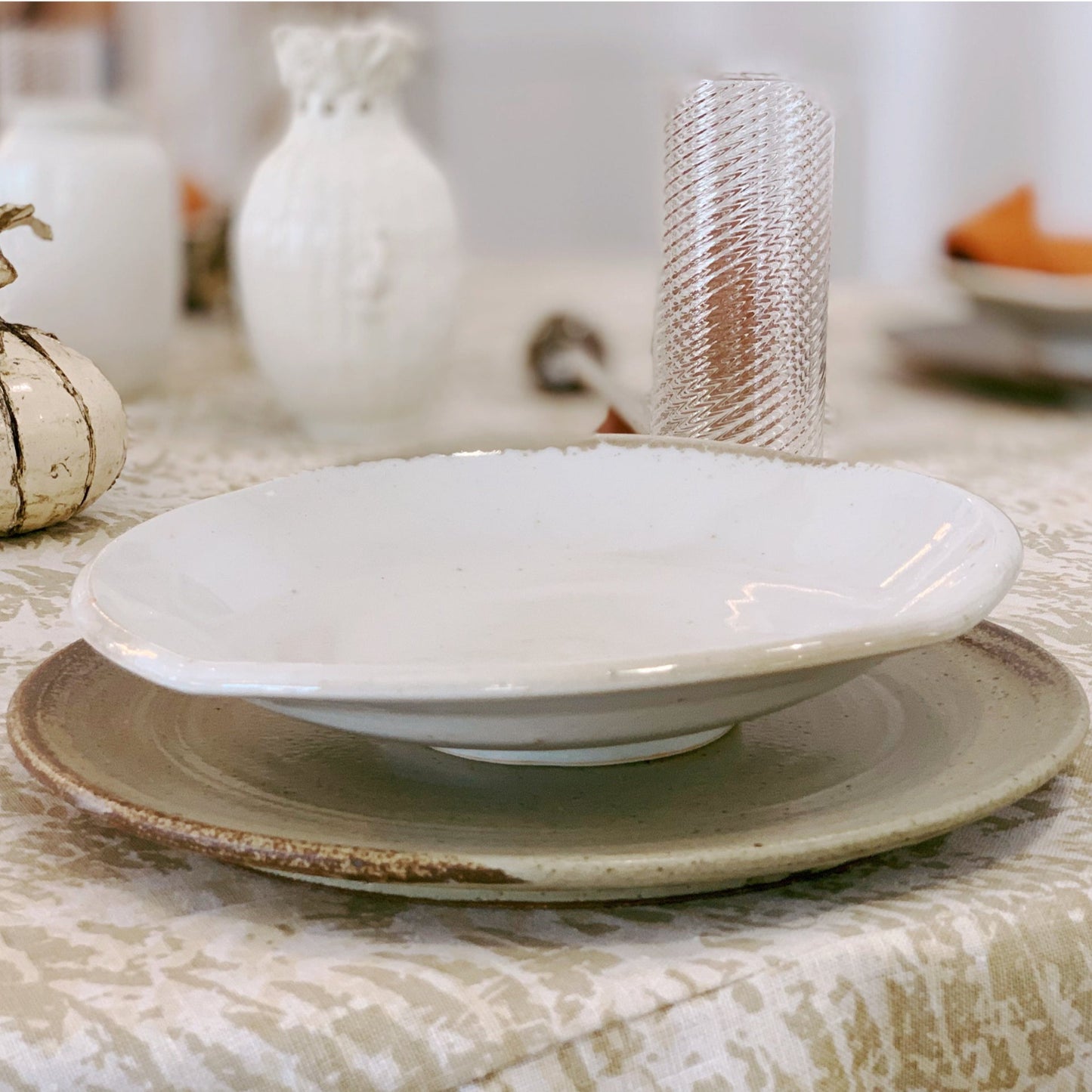 Gray Pasta Bowl - White Daniel Bellow