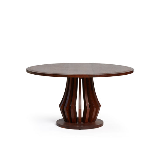 Black Round Walnut Table James Schriber