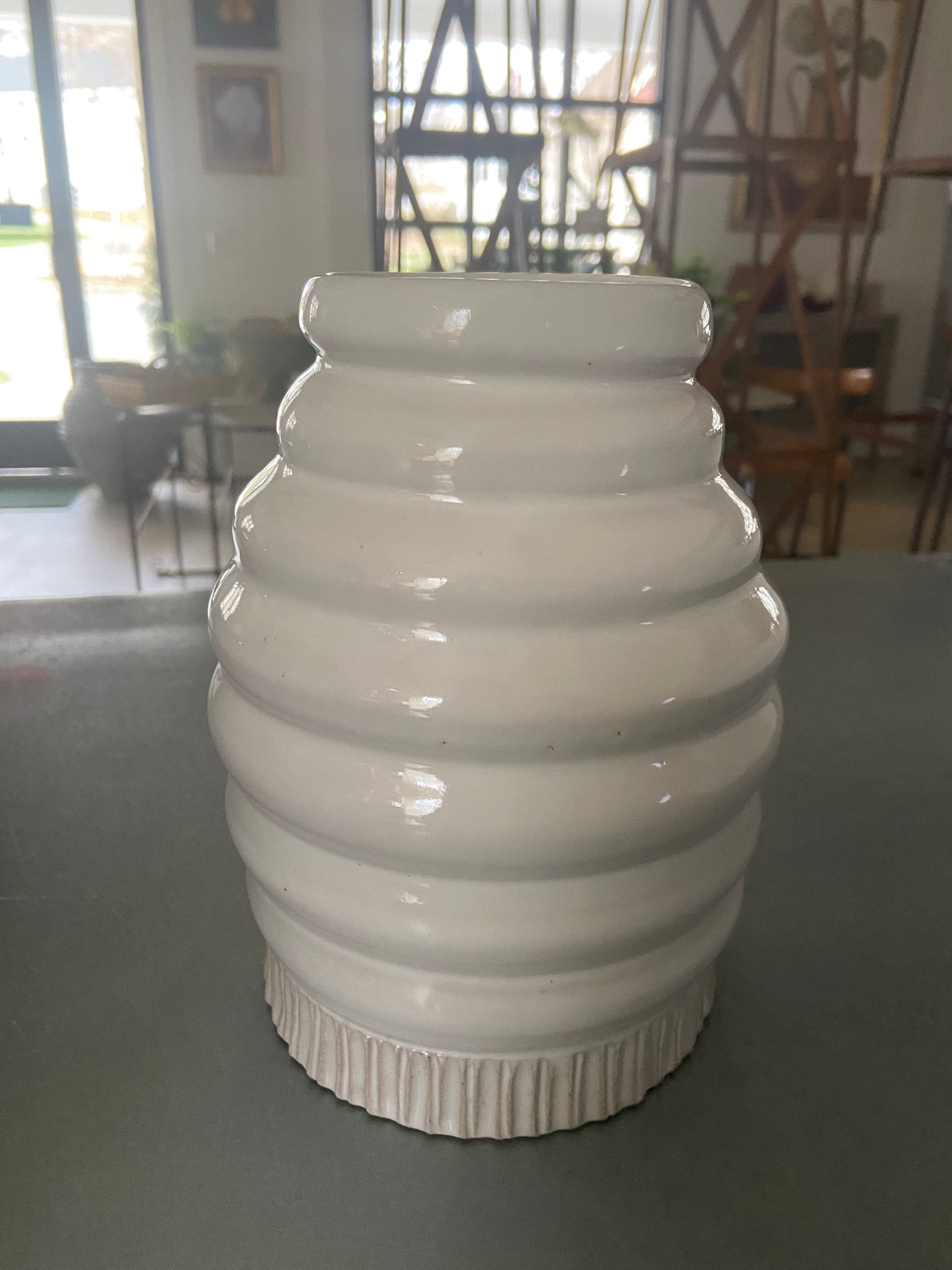 Ben Evans ribbed white vase