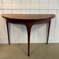 Walnut Demi Lune Side Table Console