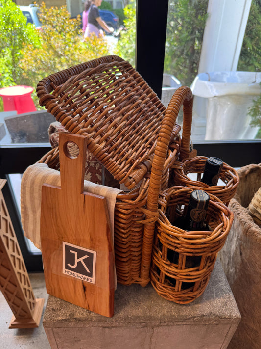 Picnic Basket with Bottle Holders
