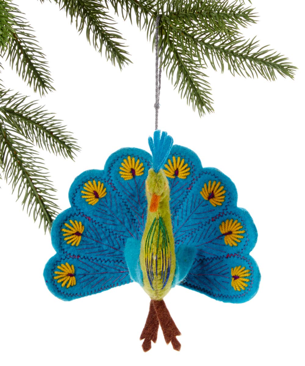 Peacock Ornament: Purple