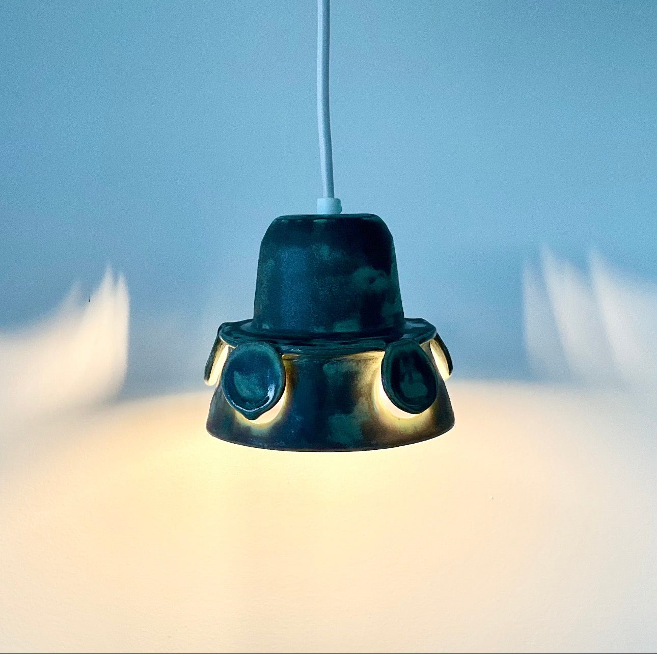 Verdigris Mini Disc Pendant light